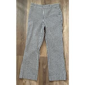 Lauren Ralph Lauren Pants sz 8 Seersucker Gingham Wide Leg Vintage 90s Preppy